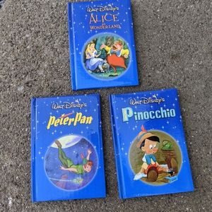 Vintage Disney Books Alice Pinocchio Peter Pan